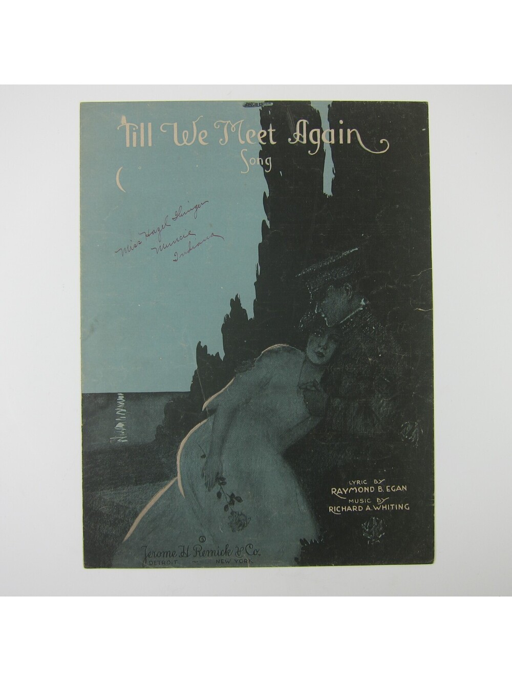 Sheet Music Till We Meet Again Song WWI Ray Egan & Richard Whiting Antique 1918
